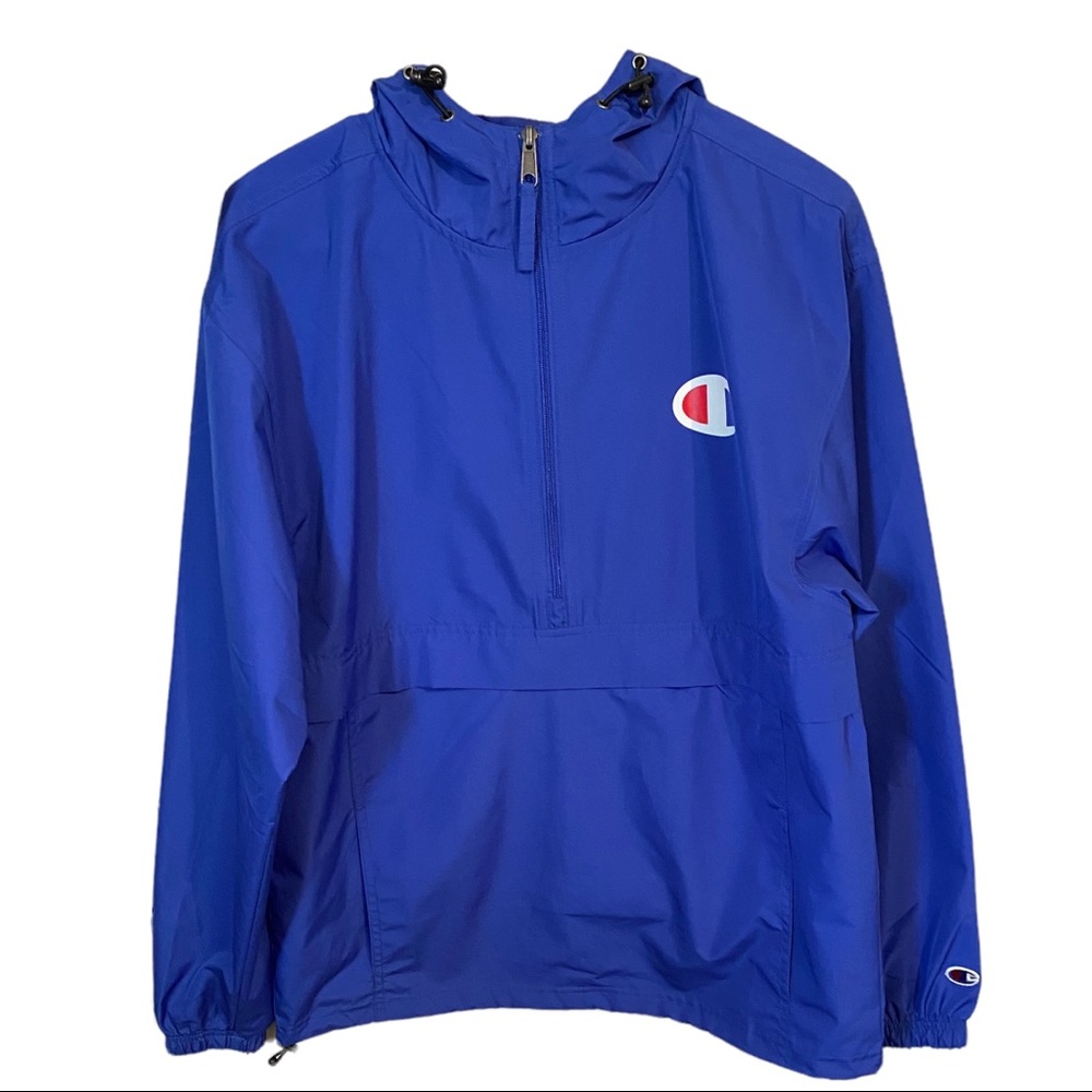Men's Champion Blue Packable Jacket. Size S. Excellent Conditions.